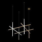 Люстра с 6-ю цилиндрическими плафонами на тонких тросах Trumpet tube варинант исполнения - 5 | Loft Concept в Уфе