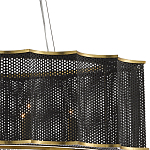 Люстра овальная в сочетании черного и золотого цвета Mesh Lighting варинант исполнения - 1 | Loft Concept в Уфе