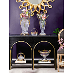 Чаша из прозрачного стекла с бронзовой подставкой и ручками Eden Garden варинант исполнения - 5 | Loft Concept в Уфе