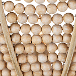 Люстра из деревянных бусин с подвесками в виде капель Wooden Beads варинант исполнения - 4 | Loft Concept в Уфе