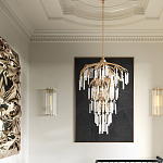 Люстра многоярусная с трубчатыми подвесками Dripping Crystals варинант исполнения - 4 | Loft Concept в Уфе