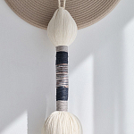 Аксессуар на стену диск из нитей Wall Decor White Thread Disc  варинант исполнения - 2 | Loft Concept в Уфе
