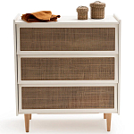 Комод с 3-мя ящиками из ротанга Blais Cream Wicker Furniture варинант исполнения - 3 | Loft Concept в Уфе