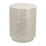 Приставной столик с рисунком из раковин устриц Bone Inlay варинант исполнения - 1 | Loft Concept в Уфе