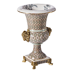 Ваза с овнами из фарфора с бронзовыми элементами Bronze Aries варинант исполнения - 2 | Loft Concept в Уфе