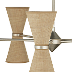 Люстра серебряного цвета с тканевыми абажурами Loft Rope Light варинант исполнения - 1 | Loft Concept в Уфе