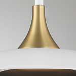 Подвесной светильник с плафоном в форме плоского купола и белой шарообразной лампой Eurofase варинант исполнения - 11 | Loft Concept в Уфе