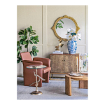 Столик с круглой стеклянной столешницей и корпусом в виде двух павлинов на ветке Table Two Peacocks варинант исполнения - 8 | Loft Concept в Уфе