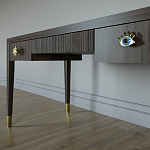 Письменный стол Elsa Dreams Walnut Шпон дерево с двумя ящиками варинант исполнения - 4 | Loft Concept в Уфе