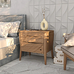 Тумба прикроватная из массива дуба с 2-мя ящиками Tasteful Furniture варинант исполнения - 3 | Loft Concept в Уфе