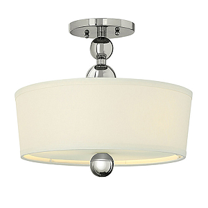 Потолочный светильник с белым цилиндрическим плафоном и шарообразными деталями Hinkley