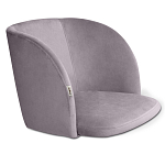 Барный стул со спинкой на 4-х деревянных ножках Сиреневый Велюр Ava Charm варинант исполнения - 2 | Loft Concept в Уфе