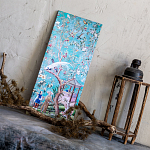 Постер на холсте в стиле шинуазри с изображением сада Chinoiserie Gazebo in the Imperial Garden Poster варинант исполнения - 2 | Loft Concept в Уфе