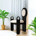 Стул черный из дерева с круглой спинкой Chair in Neoclassical Style варинант исполнения - 1 | Loft Concept в Уфе