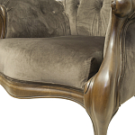 Кресло с мягкой обивкой из коричневого велюра на 4-х деревянных ножках Evelyn Classical Armchair варинант исполнения - 5 | Loft Concept в Уфе