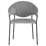 Серый стул с обивкой из искусственной замши Alexis варинант исполнения - 2 | Loft Concept в Уфе