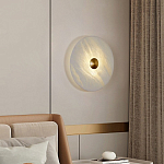 Бра в форме диска из натурального камня с декоративным центральным элеменом Cryptocrystalline Stone варинант исполнения - 3 | Loft Concept в Уфе