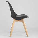 Стул с основой из пластика и мягким сиденьем Arvika Black варинант исполнения - 3 | Loft Concept в Уфе