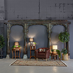 Старинная индийская резная арка из тика Antique Indian Carved Arch варинант исполнения - 3 | Loft Concept в Уфе