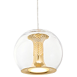 Подвесной светильник со стеклянным плафоном Inner Gleam Globe gold  варинант исполнения - 2 | Loft Concept в Уфе