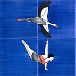 Плитка с узором Аист варинант исполнения - 1 | Loft Concept в Уфе