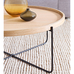 Журнальный стол с круглой деревянной столешницей Urban Style Space варинант исполнения - 3 | Loft Concept в Уфе