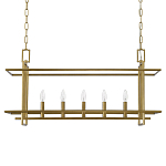 Подвесной светильник прямоугольный 5-ти ламповый Linear Kitchen Light варинант исполнения - 2 | Loft Concept в Уфе