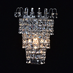 Бра настенное цвета хром с прозрачными квадратными хрустальными подвесками Crystal Regena варинант исполнения - 2 | Loft Concept в Уфе