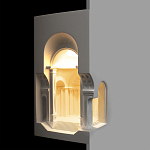 Встраиваемый в стену гипсовый светильник под покраску с арками и рельефными колоннами Antiquity Athena варинант исполнения - 1 | Loft Concept в Уфе