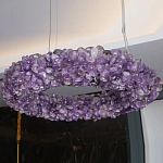 Люстра кргулая из фиолетового хрустального камня Purple Diamond варинант исполнения - 3 | Loft Concept в Уфе