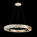 Люстра золотая в форме кольца с мозаичным хрустальным оформлением Sparks of Crystal варинант исполнения - 3 | Loft Concept в Уфе