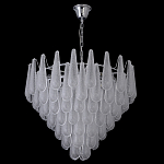 Люстра с подвесками из рифленного стекла в форме капель Textured Glass Chandelier варинант исполнения - 8 | Loft Concept в Уфе