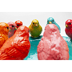 Декоративное дизайнерское блюдо разноцветные попугаи  варинант исполнения - 3 | Loft Concept в Уфе