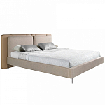 Кровать двуспальная серая с изголовьем из экокожи и ткани Modern Look варинант исполнения - 1 | Loft Concept в Уфе