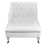 Кушетка белая с мягкой обивкой из велюра Michael Couch варинант исполнения - 4 | Loft Concept в Уфе