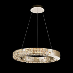 Люстра золотая в форме кольца с мозаичным хрустальным оформлением Sparks of Crystal варинант исполнения - 1 | Loft Concept в Уфе