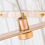 Люстра подвесная круглая с прозрачными хрустальными трубками и золотистым каркасом Диаметр 44 см Hexagon Tube Light варинант исполнения - 4 | Loft Concept в Уфе