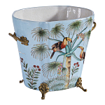 Кашпо из голубого фарфора с бронзовыми элементами Blue Garden варинант исполнения - 3 | Loft Concept в Уфе