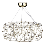 Люстра с тонкой металлической конструкцией цвета золото Quasar варинант исполнения - 3 | Loft Concept в Уфе