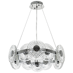 Люстра с круглыми рельефными плафонами Glass Peonies Chrome Chandelier варинант исполнения - 2 | Loft Concept в Уфе