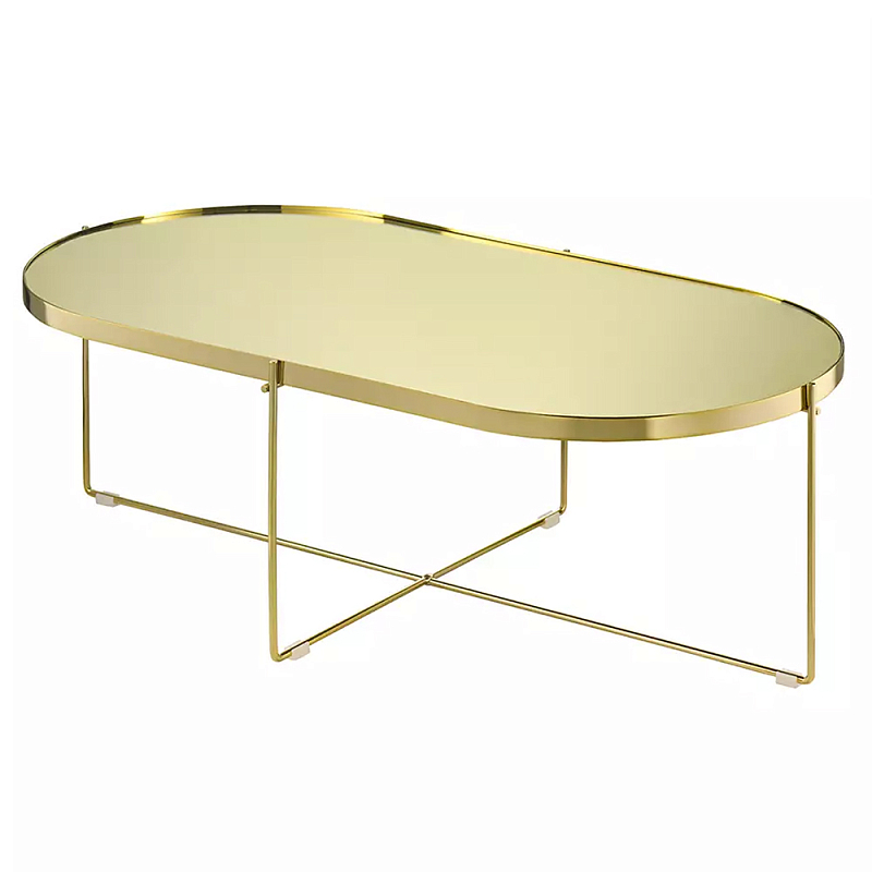 Кофейный столик овальный золотой Modern Mirror Gold Table Золотой в Уфе | Loft Concept 