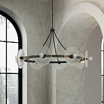 Люстра круглая с литыми стеклянными дисками Olympe Glass Chandelier варинант исполнения - 5 | Loft Concept в Уфе