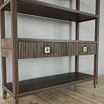 Стеллаж с двумя ящиками Elsa Dreams Walnut варинант исполнения - 2 | Loft Concept в Уфе