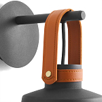 Черное матовое бра с декором под кожу Chestery варинант исполнения - 3 | Loft Concept в Уфе