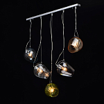 Люстра линейная с 5-ю разноцветными стеклянными плафонами Kaleido варинант исполнения - 3 | Loft Concept в Уфе