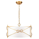 Люстра в форме цилиндра с белым тканевым абажуром Simple Knot варинант исполнения - 1 | Loft Concept в Уфе