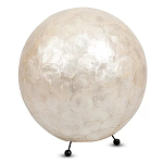 Настольная лампа из перламутра на металлическом каркасе Indonesian Egg варинант исполнения - 1 | Loft Concept в Уфе