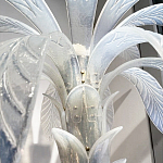 Торшер Glass Decorated Palm Floor Lamp White Листья Пальмы  варинант исполнения - 2 | Loft Concept в Уфе