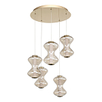 Люстра светодиодная с стеклянными волнообразными плафонами Amphora of Light варинант исполнения - 3 | Loft Concept в Уфе