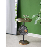 Столик приставной с абстрактным основанием и акцентом в виде золотистого диска Heavenly Space варинант исполнения - 6 | Loft Concept в Уфе